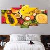 5 панелей тропический питательный баланс фрукты современный холст картина постер и принт настенное искусство домашний декор для гостиной без рамки