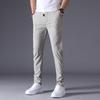 Ultra Thin Quick Drying Pants for Men's Summer Pants, Casual Elastic Tied Small Straight Pants, Korean Version Slimming Trend