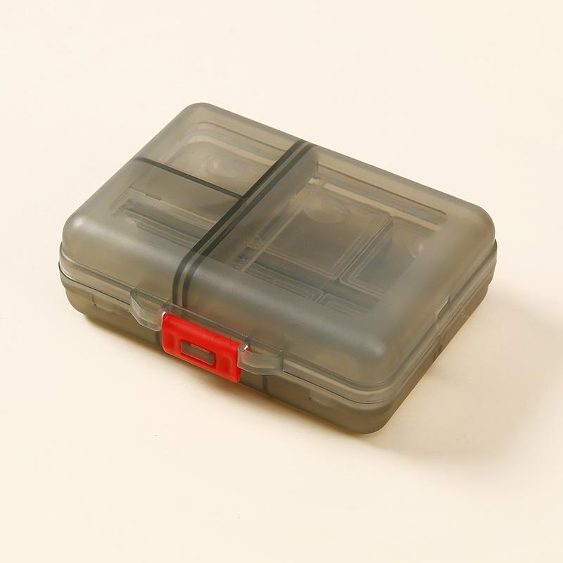 Портативная прозрачная таблетница с 9 отделениями, влагозащитной крышкой и логотипом