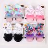 2Pcs/Set 4.5" Big Bow Hairgripes for Kids Cartoon Bowknot Hairclip Glasses Set Fashion Hair Accessories Little Bear Glasses Gift