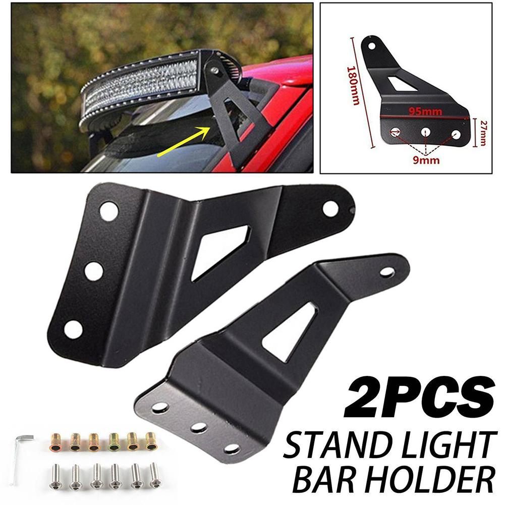 1 Pair Car Upper Bar Mounting Brackets Kits Compatible For Off-road Roof Led Light Strip Bracket