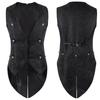 Men's Vests Medieval-style Vintage Costume Tuxedo Sleeveless Vests European Vintage Stage Halloween Costume Gothic Jacket Set