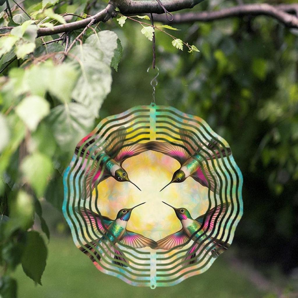 Vibrant Metal Wind Chime for Outdoor Garden Decor 10 Inch Hanging Wind Chimes with 360 Hook Perfect for Spring and Summer Natural Ambience