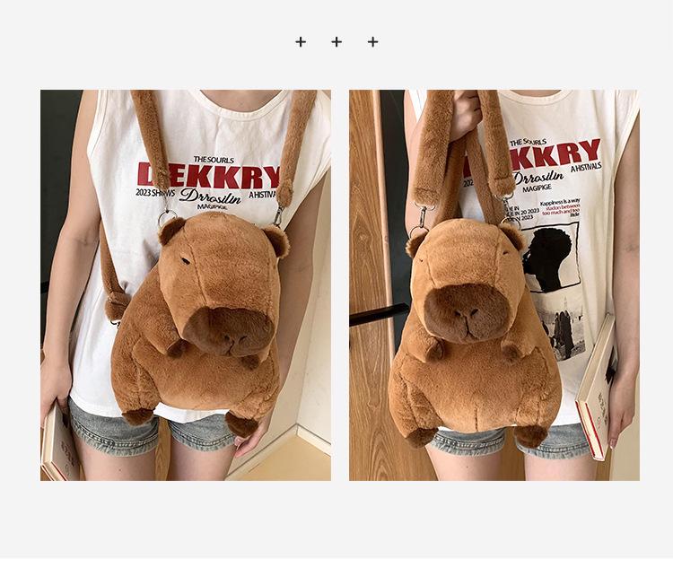 Плюшевый рюкзак Capybara - сумка через плечо в корейском стиле