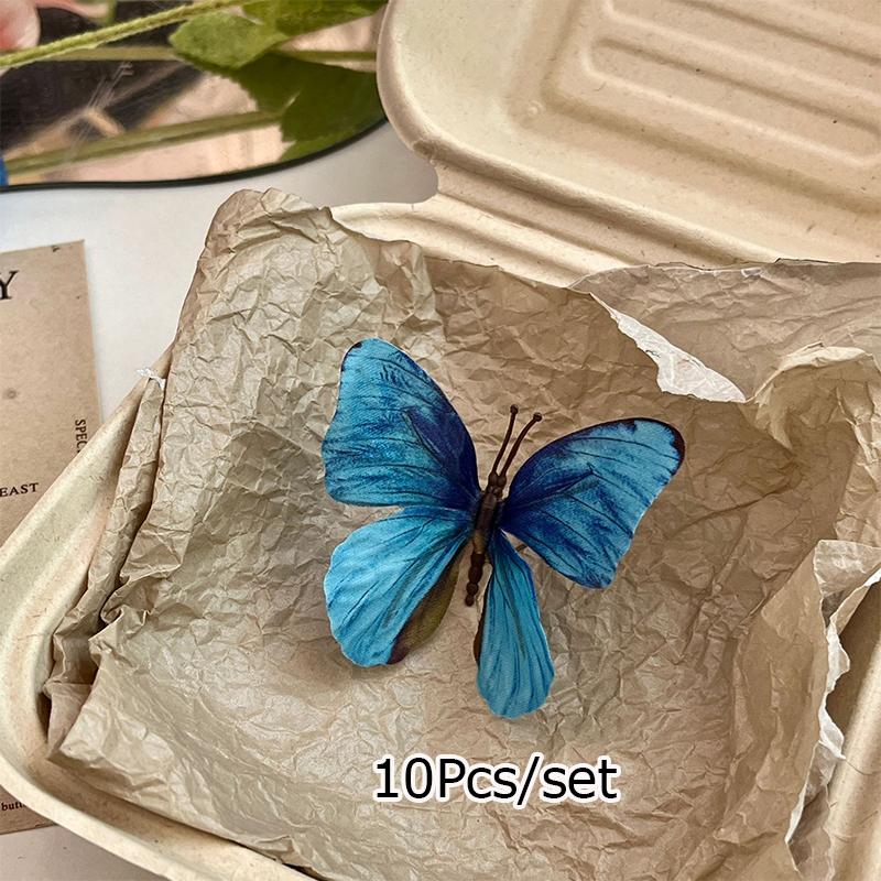 10PC DIY Decor Weddings Home Garden Accents 3D Printed Artificial Butterflies PVC