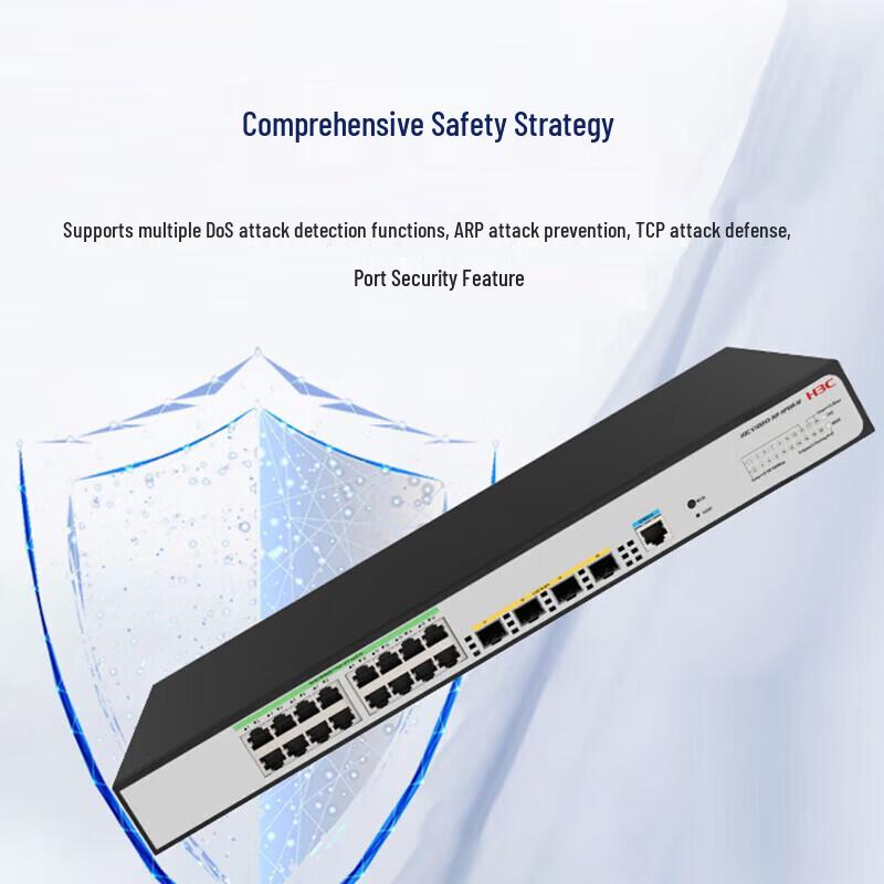 H3C S1850V3-20P-HPWR-HI 16-Port Full Gigabit Enterprise Managed PoE Switch