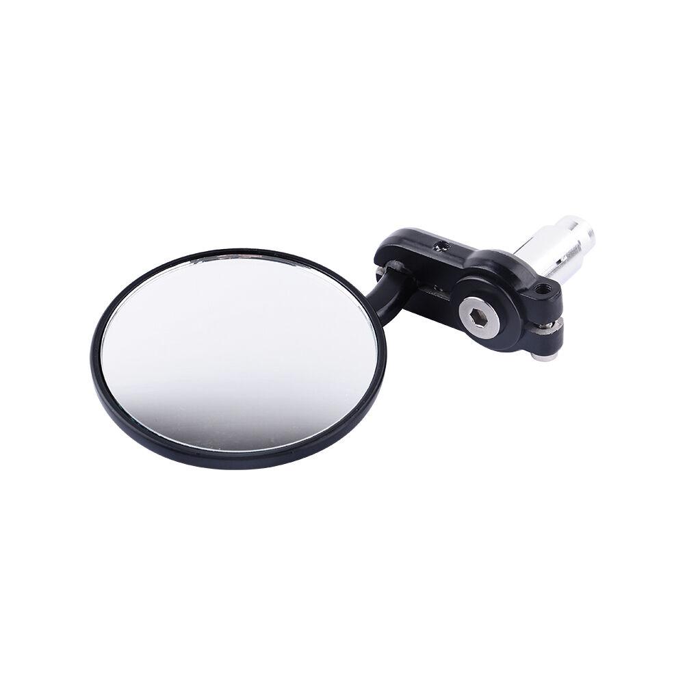 1 Pair Aluminum Round Side Mirrors Rearview 7Celsius8in Bar End Motorcycle Motorbike UK