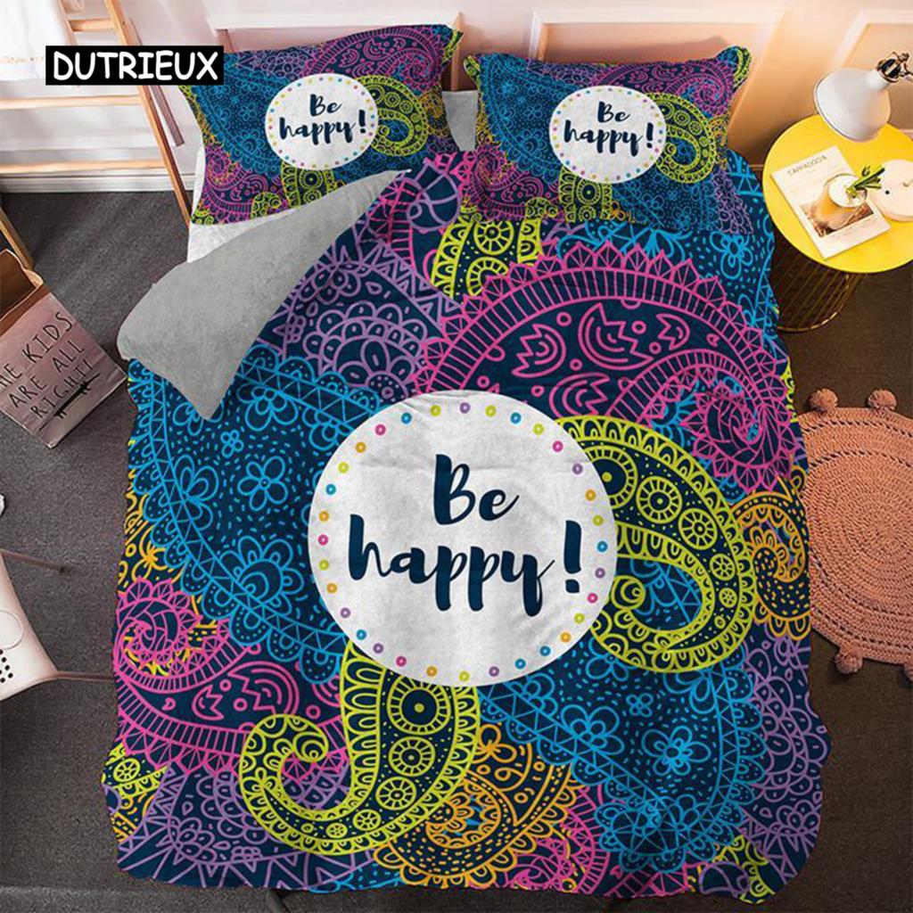 Мультяшный пододеяльник, комплект постельного белья из микрофибры размера «king-size», милый цветной аватар, комплект постельного белья для детей и подростков, мягкий пододеяльник в стиле «кавайи»