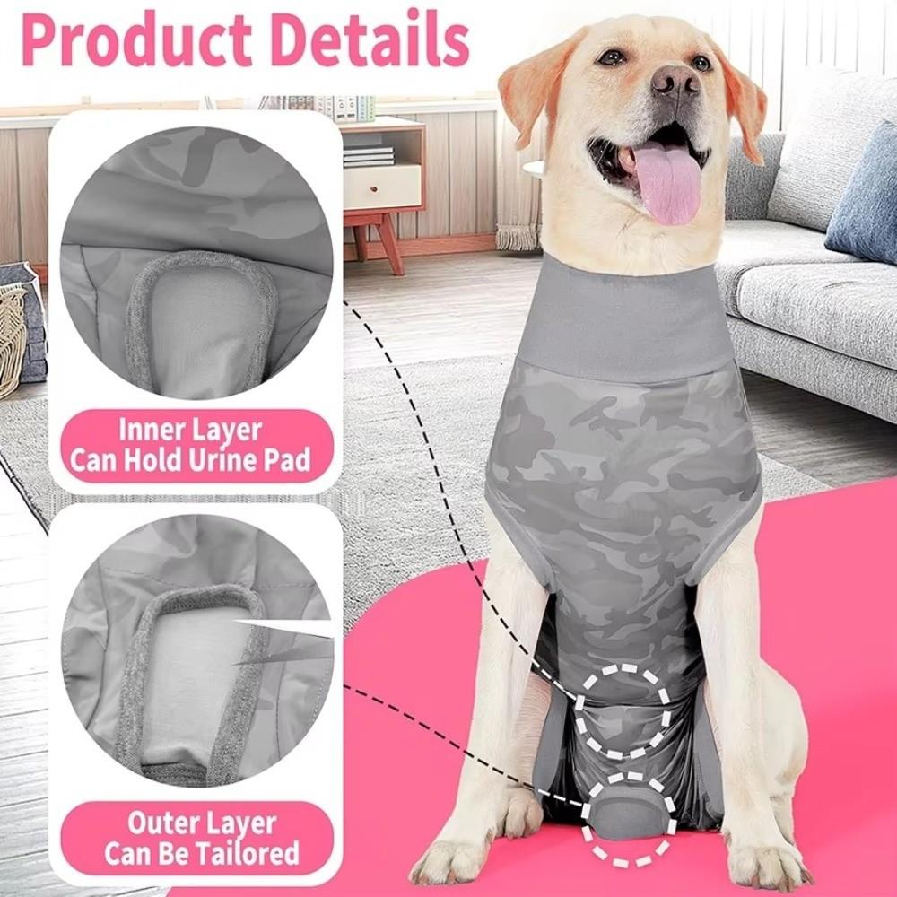 Elastic Dog Anti-Licking Jumpsuit Breathable Dog Sterilization Suit Dog Pajamas Home Wear