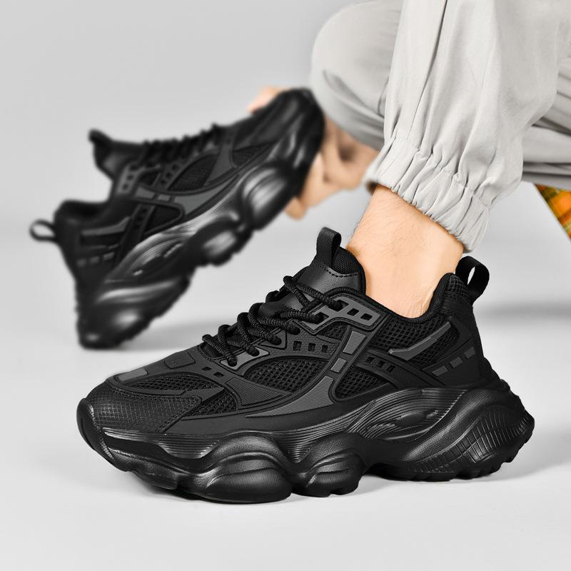 Весенне-летние мужские сетчатые кроссовки на платформе в стиле «dad shoes», модные, дышащие, спортивные, большого размера, повседневные мужские кроссовки