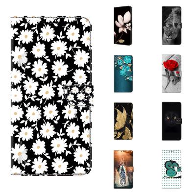 Для Motorola Moto G22, G30, G20, G10, G32, G42, G51, G53, G Power, E22... Цветочная сова, бабочка, лев, тигр, лошадь, кожаный чехол с рисунком в виде ракушки для мобильного телефона