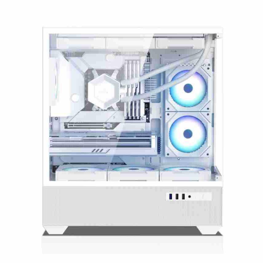Корпус компьютера Cross-Border Gaming E-ATX с прозрачным стеклом и водяным охлаждением