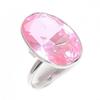 Розовый Кунцит Ручной работы Ювелирное изделие из стерлингового серебра 925 пробы Кольцо Размер 7 N0i69
