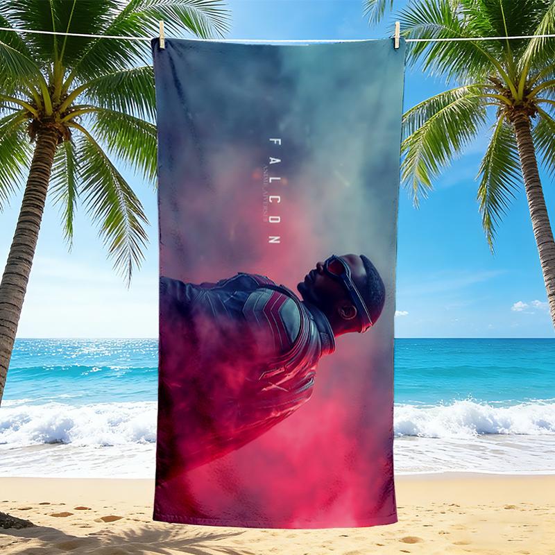 1Pc Falcon Smoke Beach Towel Quick Dry Multiuse For Beach Pool Gym Yoga Home Travel Christmas Halloween Xmas Gift S1183