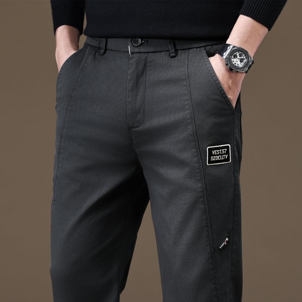 Мужские брюки в стиле Business Casual Осенний модный тренд Сшитые прямые узкие брюки