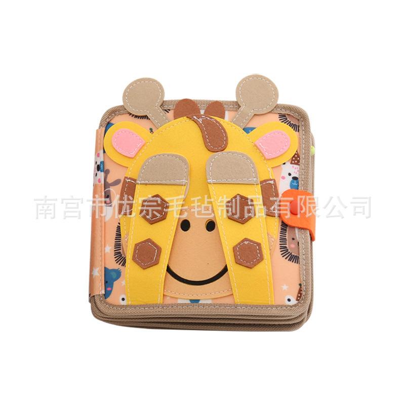 Early Education Cartoon Felt Cloth Book Montessori Baby Children Quiet Book Development Intelligence Rainbow Book 3D Three-Dimensional