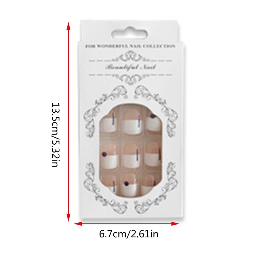 French False Toenails Press On Toenails White Artificial Toenails Full Cover Toe Nails Manicure Art Decoration for Women