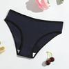 Женские весенне-осенние новые трусы из чистого хлопка, однотонные, с нитями для лифтинга бедер, дышащие, двухслойные, с низкой посадкой