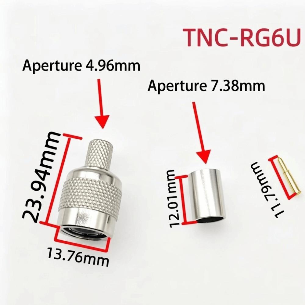 Crimp Termination RF Coax Connector Threaded Coupling Coaxial Connector Hardware Accessories