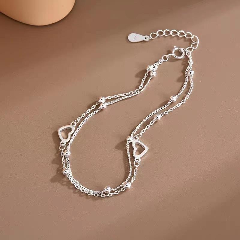 Двухслойный браслет «Любовь» Женский нишевый дизайн Высококлассный Подруга Студентка Легкая роскошь Японский и корейский Персональный Холодный ветер Ручные украшения