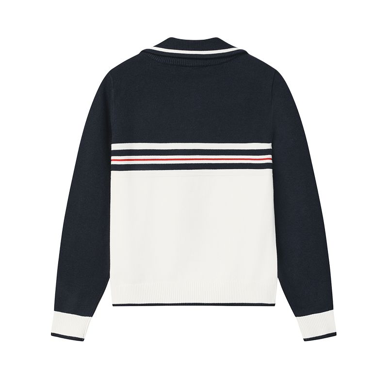 Fila Наследие Мода Классический Простой Повседневный Универсальный Удобный Теплый Вязаный Свитер с Длинным Рукавом Женский свитер F11W548404FIV