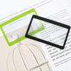 3X PVC Fresnel Lens Magnifier Pocket Credit Card Size PVC Frame Lightweight High Safety Square Lens Shape Magnifier