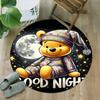 1pc Pooh Bear Carpet, Round Rug, Comfortable, Suitable for Entryways, Living Rooms, Office, And Bedrooms, Christmas Decoration