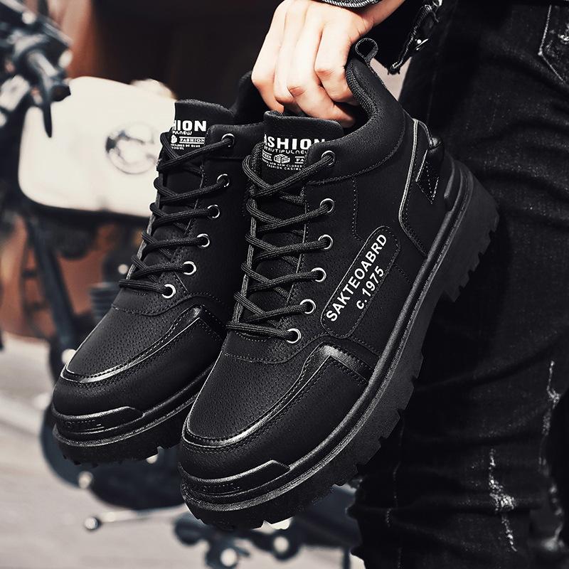 Men's Shoes Spring New British Style High-top Martin Boots Sports Outdoor Mountaineering Boots Versatile Shoes Men