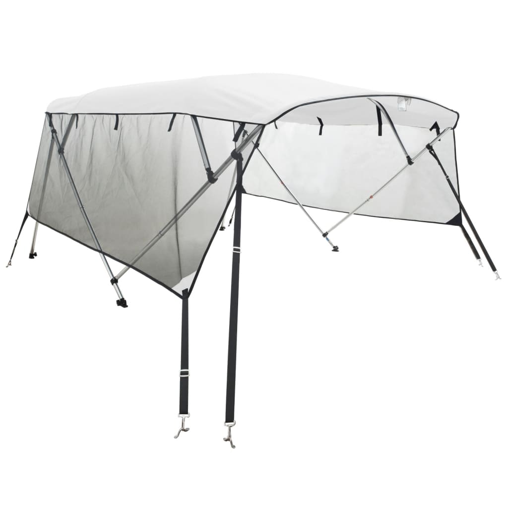 4 Bow Bimini Top with Mesh Side Panels 243 x (200 213) x 137 cm