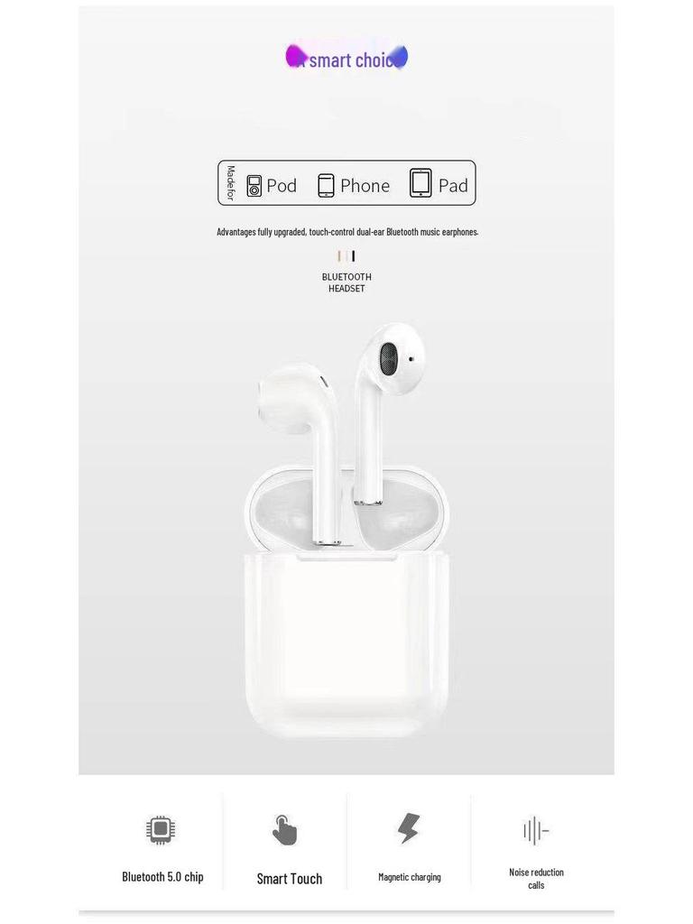 2026 True Wireless Noise-Cancelling Earphones: Long-Wearing, Pain-Free, Ideal for Running and Compatible with Apple & Android.