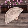 Hand Fragrant Party Carved Bamboo Folding Fan Chinese Wooden Fan Vintage Hollow