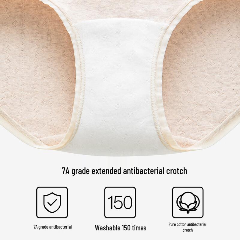 SecretWorld Women's Pure Cotton Mid-Rise Antibacterial Briefs