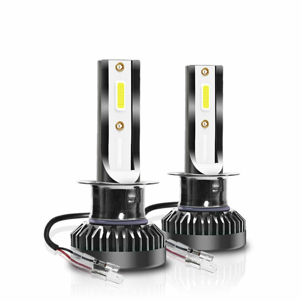 2Pcs H1 LED Headlight Bulbs Conversion 8000LM 6000K 80W White Hi/Lo Beam Lamps