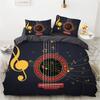 Lightweight Music Bedding Set 3D Duvet Cover 2/3 Pieces AU/DE/EU Full Size Double Quilt Cover Boys Music Enthusiast Room Cover Birthday Gift