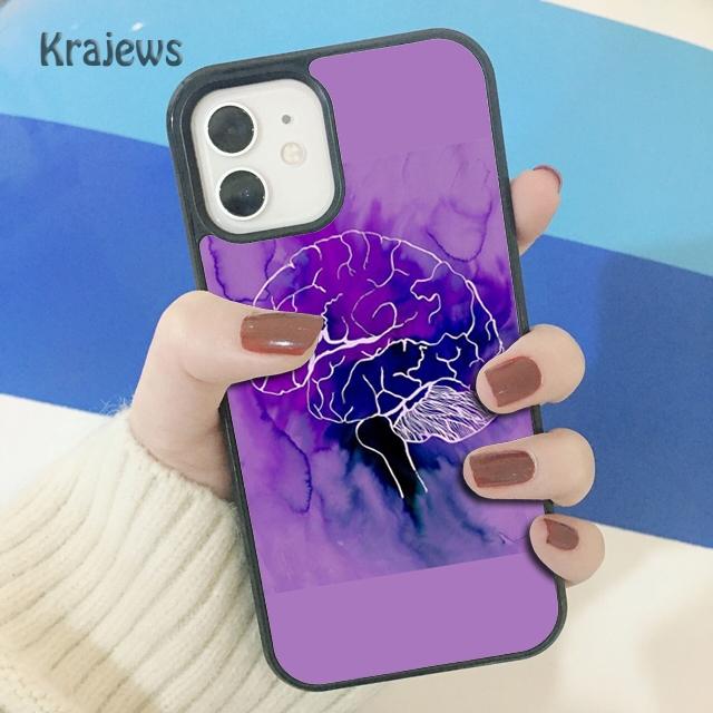 Krajews Анатомия Мозг Мягкий Чехол Для Телефона Для iPhone 18 17 Air 16 15 14 plus 11 12 13 pro max coque Чехол Fundas