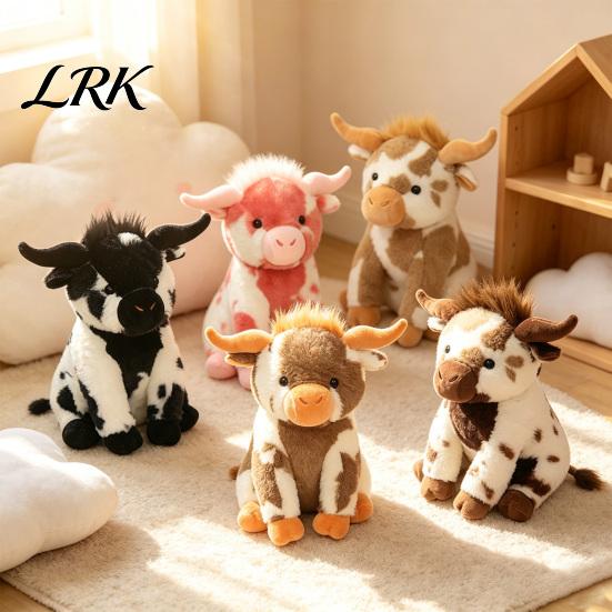 Плюшевая игрушка Компаньон для комфорта, Шотландская корова, Мягкая плюшевая кукла шотландского скота, Милый подарок для фермы для взрослых, детей, мальчиков, девочек, Реквизит для фотосъемки