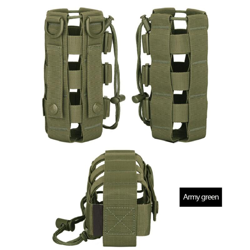 Тактическая сумка-подсумок Molle для бутылки с водой Военная для активного отдыха Путешествий Пешего туризма Держатель для бутылки с водой на шнурке Переноска для чайника 0,3 л - 0,8 л Практичное использование