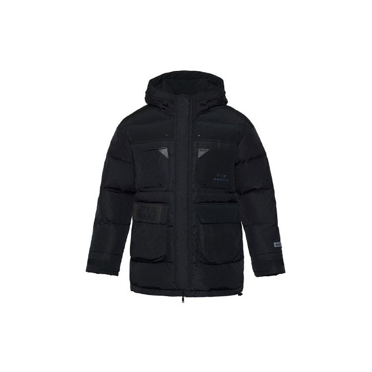 Li Ning X Star Wars Collaboration Series Hooded Loose Long Sleeve Down Jacket Men Outerwear Black AYMR209-1