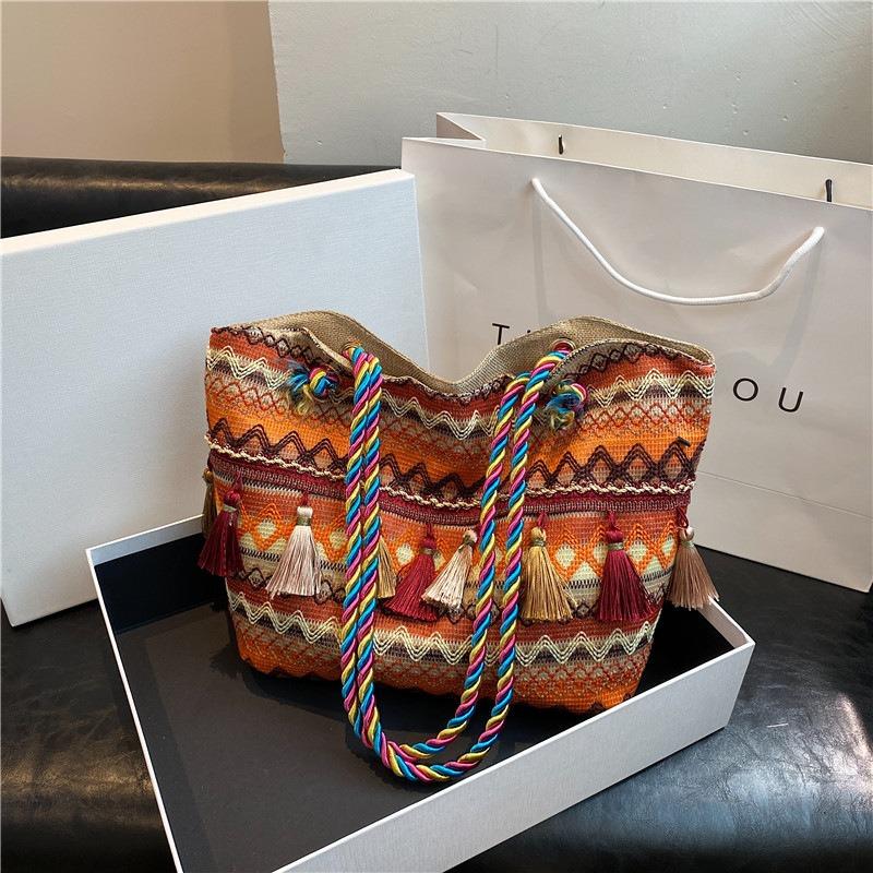 Bag Female Bag Ethnic Style Shoulder Bag Large Capacity Handbag