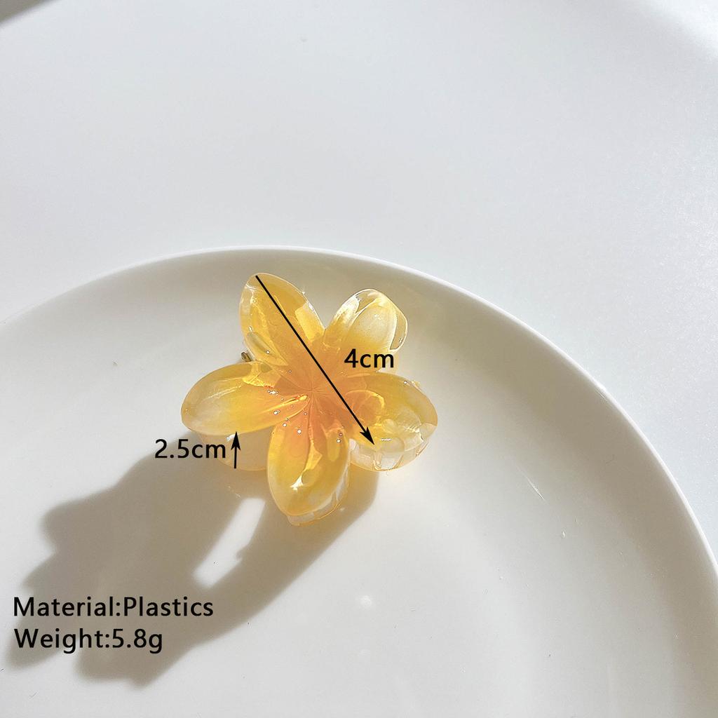 1/6Pcs Hawaiian Gradient Hair Clip Flower Hair Claws Women Small Size Fashion Headwear Hairpin Crab Barrette Hair Accessories 2025