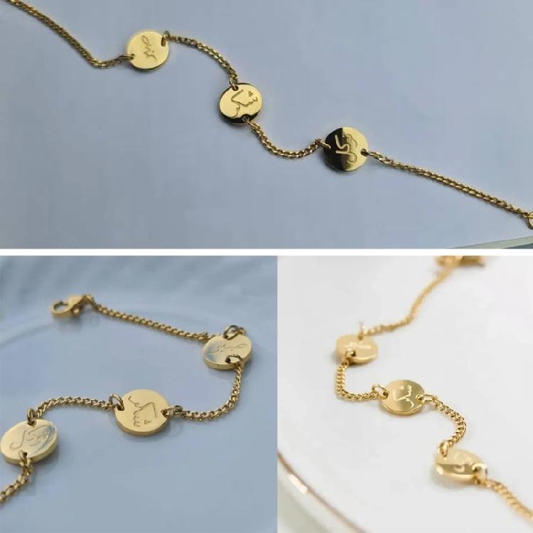 Подвеска Браслет Браслет с арабской монетой Материал нержавеющая сталь Украшения на запястье