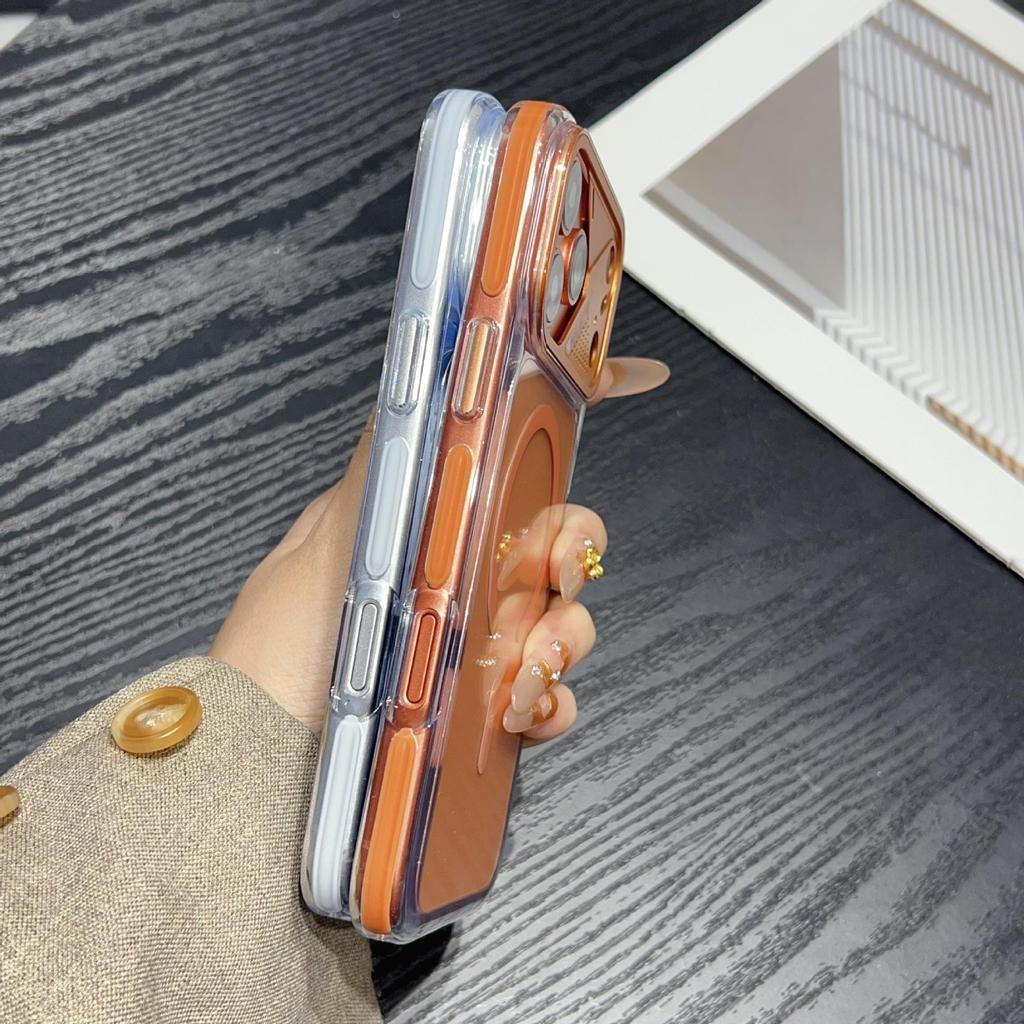 Премиальный чехол для iPhone 17 Pro Max: Двухцветный дизайн «Ледяной кристалл» с магнитной фиксацией и полной защитой от падений