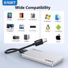 Корпус для SSD M.2 EAGET SE810N 10 Гбит/с USB 3.2 Gen 2 Type-C для NVMe HDD SSD для ПК Ноутбука Алюминиевый Корпус для Твердотельного Жесткого Диска