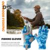 1 Pair Camouflage Half-finger Fishing Gloves UPF 50+ UV Protection Lightweight Men Women Outdoor Sports Sailing Kayak Paddling Rowing Fingerless Glove