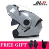 Full Face Motorcycle Helmet With Dual Visors Flip-Up Design Scooter E-Bike Riders