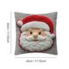 2D Printed Pillowcase Santa Claus Plush Pillow Cover Christmas Throw Pillow Cover  Home Decoration