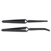 2pcs Reverse Tweezers Black Stainless Steel Silicone Craft Tweezers for Professional Nail