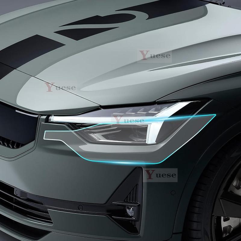 Для Polaris -2024 2 шт. Защитная пленка для фар автомобиля Прозрачная Дымчато-черная Наклейка из ТПУ
