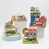 5 Pcs/Set Paper Card 3D Puzzle DIY Hand-assembled Building House Model Educational Toys for Children's Gift