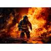 Brave Charge Firefighter Heroes Posters and Prints Canvas Printing Modern Wall Art Picture for Living Room Home Decor Gifts